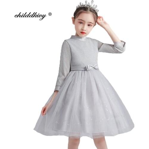 Girl Princess Dresses Elegant New Year Girl Party Dress Mesh Wedding Gown Kids Dresses for Girls Birthday Dress Vestido Wear