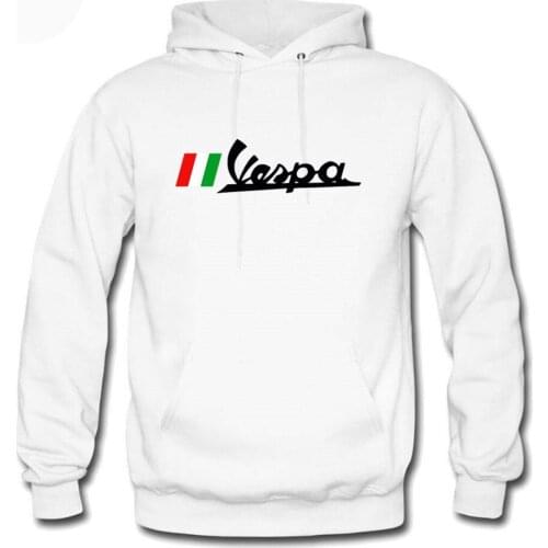 Winter Vespa Italy Motorcycle New Hoodie Sweatshirt Men Hip Hop Pullover Hoodies Streetwear Casual Fashion Man Clothes Black 4XL