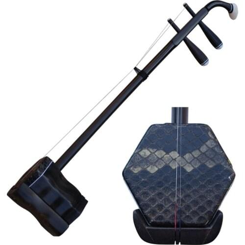 High Quality Black Rosewood erhu Handmade With Hard Case/Tuner/Bow/Rosin/Strings Folk Music Instrument