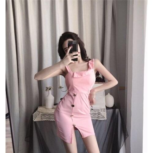 ZC2302 2020 summer new women fashion temperamental sexy tight short section Package hip dress cheap wholesale