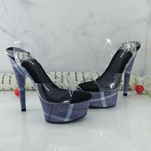 Leecabe 15CM/6Inch Womens Platform Sandals party High Heels Shoes Pole Dancing Shoes
