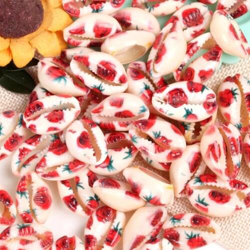 10 Pcs Natural Rose Flower Beach Shell Beads For Jewelry Making 10-20mm Oval Shape Beads Diy Charm Necklace Bracelet Accessory
