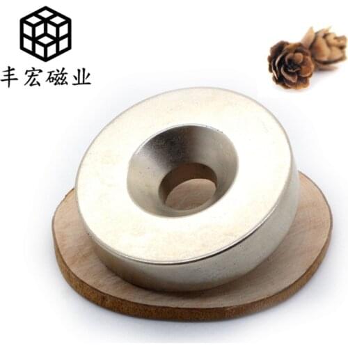100*10-10 large magnet industrial strong magnet round sucker NdFeB permanent magnet with holes 100*10 holes 10
