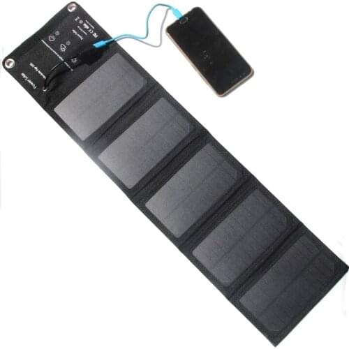 10W 5V Foldable Solar Panel Charger Outdoor Camp Solar Charger USB Output Waterproof Free Shipping