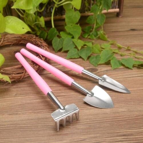 3PCS Mini Garden Tools Plant Pot Seedling Small Spade Shovel Rake Flowers Potted Plants Mini Garden Tool Seed Disseminators