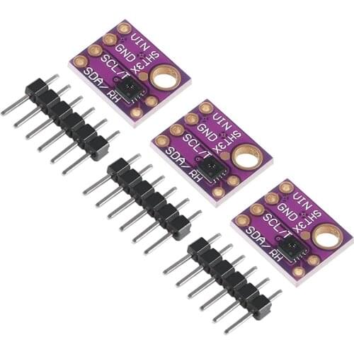 3Pcs SHT31-D Temperature Humidity Sensor Digital Output Sensor Module IIC I2C Interface 3.3V for Arduino Raspberry Pi
