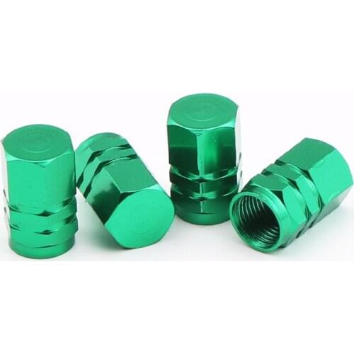 4Caps/Set Car Tire Valve Stem Rim Cap Red Green Air-Dust Covers Auto Tyre Parts Accessories