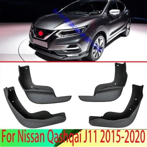 For Nissan Qashqai J11 2015-2019 4PCS Mud Flaps Splash Guards Fender Mudguard Kit Mud Flap Splash Guards Mudguard Car styling