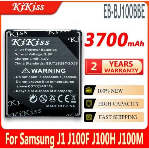 KiKiss 3700mAh EB-BJ100BBE High Capacity Cell Phone Battery For Samsung Galaxy J1 SM J100 J100F J100H J100M EB BJ100BBE