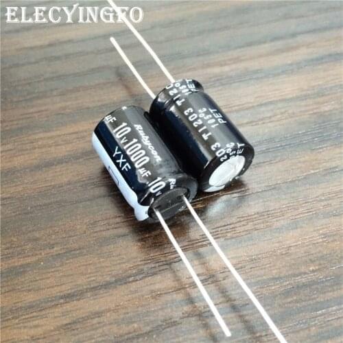 10pcs 1000uF 10V Rubycon YXF Series 10x16mm Low Impedance Long Life 10V1000uF Aluminum Electrolytic capacitor