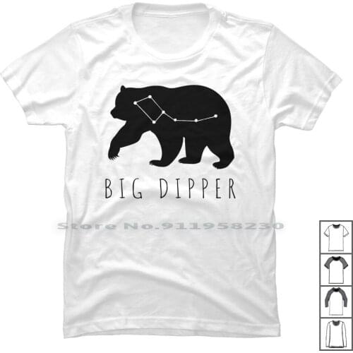 Big Dipper-Little Dipper Family Matching T Shirt 100% Cotton Matching Humorous Little Stars Match Bear Son Chi Lit Ear Dip