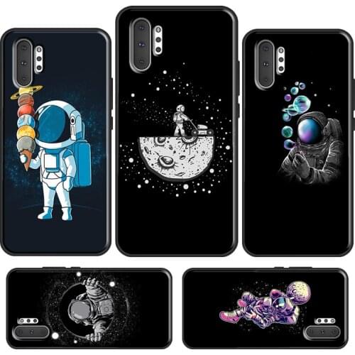 Space Starry Sky Moon astronaut Case For Samsung Galaxy S10 S8 S9 S20 S21 Plus Note 20 Ultra 10 9 S10e S20 FE Phone Cover