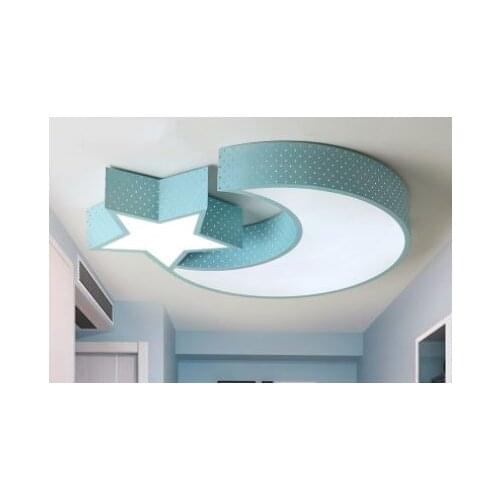 For children and babies bedroom decoration lamp, creative moon star red blue white ceiling lamp, 85-265V 24W led ceiling lamp