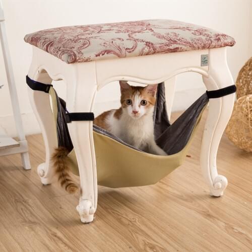 Double Velcro Cat Bed Pet Hammock Soft Pet Kitten Cage Bed Chair Hanging Comfortable Pet Mat for Cat Cage House Pet Products