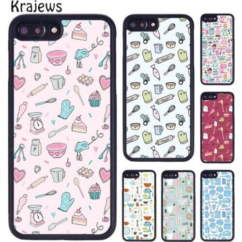 Krajews Baking Cooking Utensils Chef Phone Case For iPhone 5 SE 6s 7 8 plus X XR XS 11 12 pro max Samsung Galaxy S8 S9 S10 plus