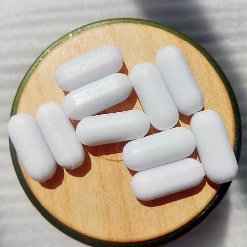 C6x10mm laboratory Magnetic Stirrer Mixer Stir Bar without Pivot Ring Plain Stirring white Spinbars,Pack of 10pcs