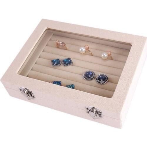 Light Yellow Velvet Best-selling fashion high quality velvet square jewelry box simple storage bag ring storage box jewelry box