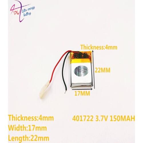 Liter energy battery lithium polymer battery 401722 3.7V 100mAH Bluetooth cell batteries selling MP3 MP4