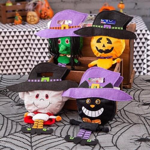 Halloween Candy Bag Scene Layout Children Kindergarten Decoration Begging Sugar Bag Pumpkin Bag Halloween Hand Gift Bag