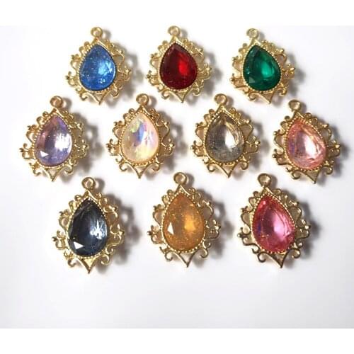 Fashion 5 pcs super flash drop pendant crystal headdress wedding decoration alloy rhinestone diy clothing shoes hat accessories