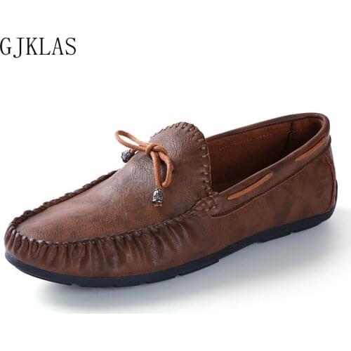 Loafers Shoes Men Fashion Shoes Men 2021 Autumn Comfy Slip-on Mens Flats Moccasins Male Footwear Brand Leather Men Casual Shoes