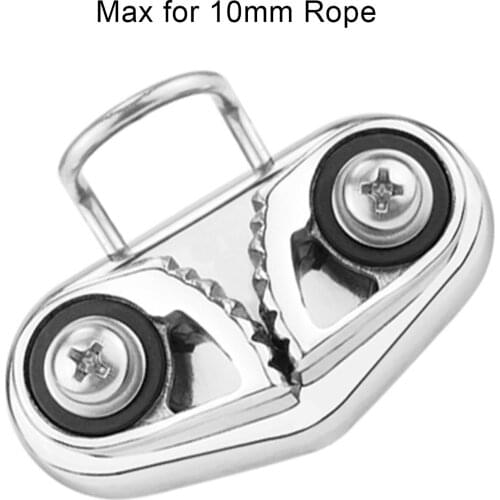 Marine Boat Cam Cleat 316 Stainless Steel Cam Cleat With Wire Leading Ring Boat Cam Cleats Matic Fairlead for Kayak Boats Yacht