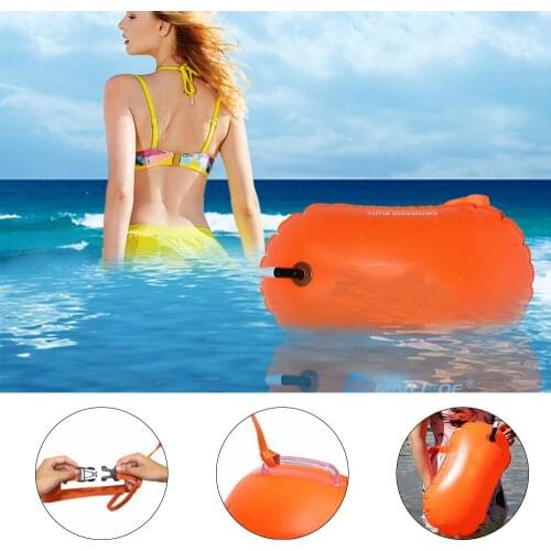 Inflatable lifebuoy Swimming Float Safe Buoy Tow Floats Pool Open Wild Swimming Inflatable Air Bag PVC Safety Float Air Dry Bags