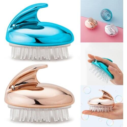 New Hot Spa Slimming Massage Brush Silicone Head Body Shampoo Scalp Massage Brush Comb Hair Washing Comb Shower Bath Brush