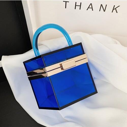 New Brand Transparent Acrylic Purse Acrylic Clutch Bag Evening Clutch Bags Women Bags Fashion Bling with Crystals Luxury Handbag