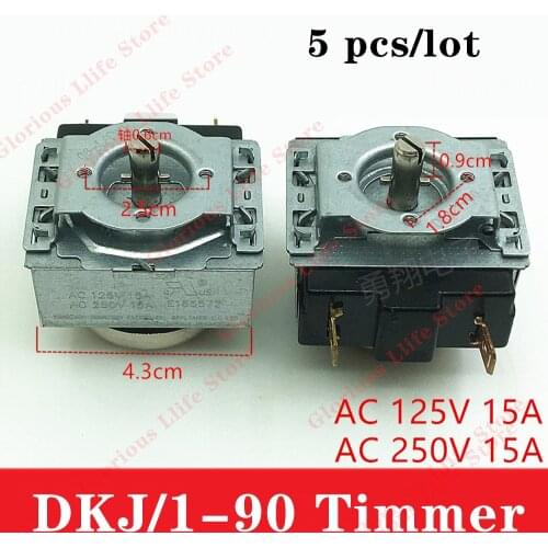 New Timer Switch of 90 mins AC 125V 15A DKJ/1-90 AC 250V 16A T125 DKJ/ 1 90 Time Controller 90M DKJ 1-90 W. Bell Ring