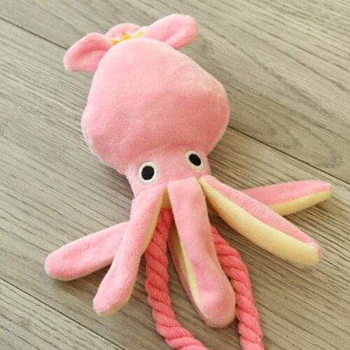 New Dog Bite Toy Bite Resistant Octopus Pet Chew Toy Cat Interactive Toy Kitten Puppy Play Toy Plush Pet Supplies For Chihuahua