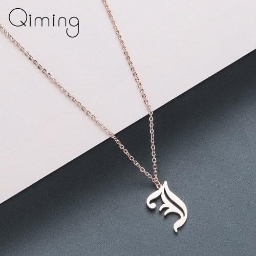 J Letter Necklace For Men Women Lady Retro Jewelry Anniversary Gift 26 Letters Initial Female Necklaces Collier