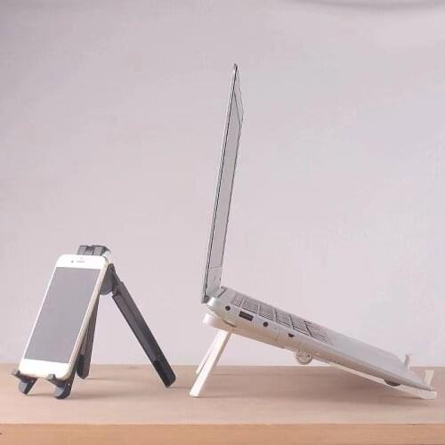 Portable Foldable Tablet PC Stand iPad Mobile Phone Stand Adjustable Desktop Installation Four-in-One Telescopic Stand