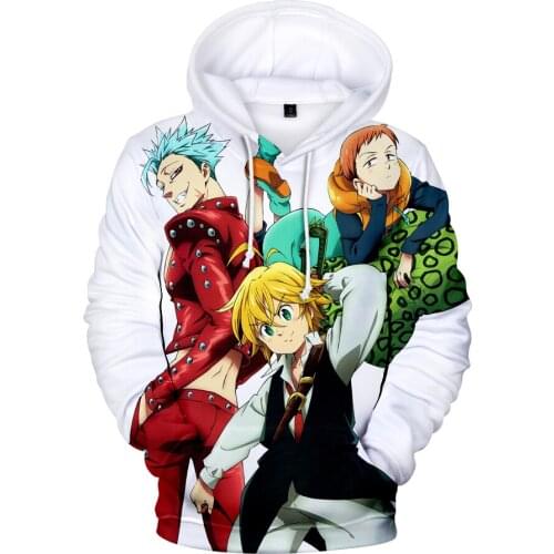 Funny 3D Print anime hoody boy/girls/Kdis sweatshirt nanatsu no taiza cartoon Harajuku mclothing unisex baby sweatshirt clothes