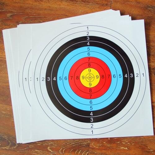 Traditional 60cm*60cm Archery Target Paper Standard Ring Single Spot Shooting Bow Archery Accessory Practice Training