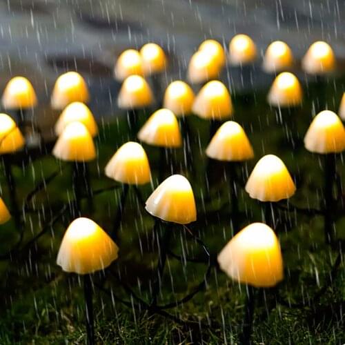 Mushroom Solar Garden Pathway Lawn Light Outdoor Landscape Street Lamp Waterproof Villa Courtyard Road Ground Stake Light