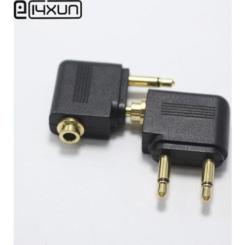 1pcs Gold-plated Airplane Air Plane 3.5mm Airplane Airline Headphone Stereo Audio Converter Travel Jack Plug Splitter Adapter