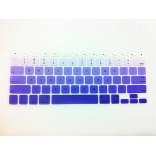 10pcs) Gradient Purple Rainbow US Silicone Keyboard Cover Skin Protector for MacBook Pro air 13" 15" 17" with or without Retina