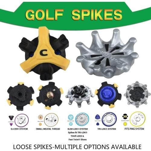 14Pcs Golf Shoes Spikes Cleats LOOSE Various Options Golf spikes Replacement FIT PING/TRI-LOK/SLIM-LOK/SMALL MEATAL/Q-LOK SYSTEM