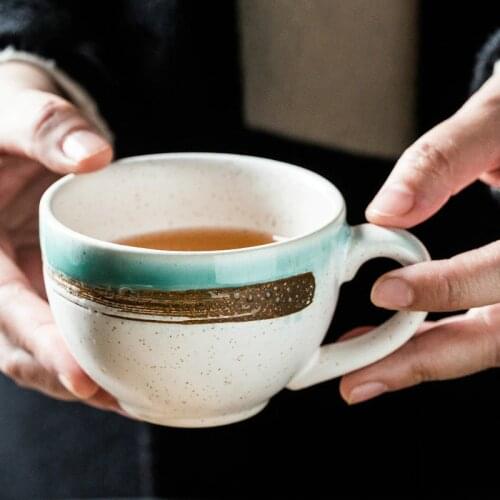 200ml Chinese Retro Personality Ceramic Cup China Porcelain Coffee Cup Coffee Cup Milk Tea Cup Breakfast Cup