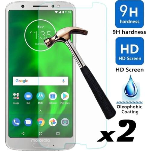 2psc/lot 9H Tempered Glass Screen Protector Ultra Thin Explosion-proof Front Guard Glass Films For Motorola Moto G6 / G6 Play