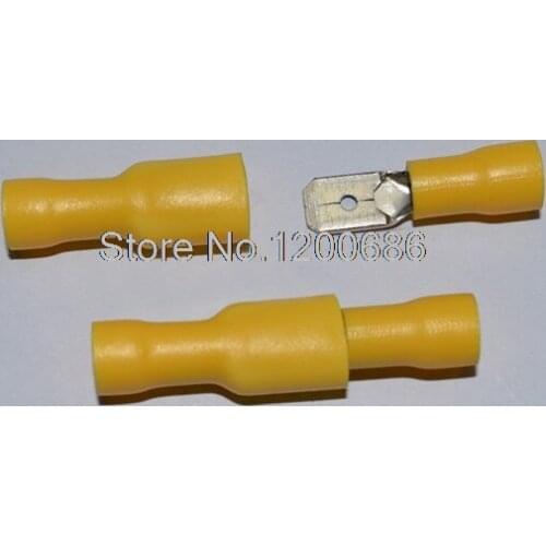 4.2MM Female Insulated Spade Electrical Crimp Terminal Connector FDFD5.5-250 12-10AWG Female Spade Crimp Terminal 100PCS 50pair