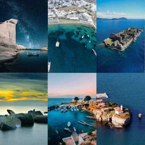 5D DIY hot sale new diamond painting sea view square diamond mosaic landscape cross stitch embroidery seaside rhinestone crafts