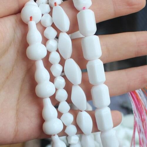White porcelain agates gourd many shape beads ,DIY Jewelry Making ! We provide mixed wholesale for all items