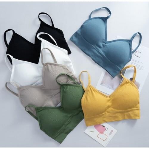 Elastic Gathering Bralette Push Up Bra Summer Anti-light Korean Style Wild Bra Padded Wire Free Solid Women Lingerie