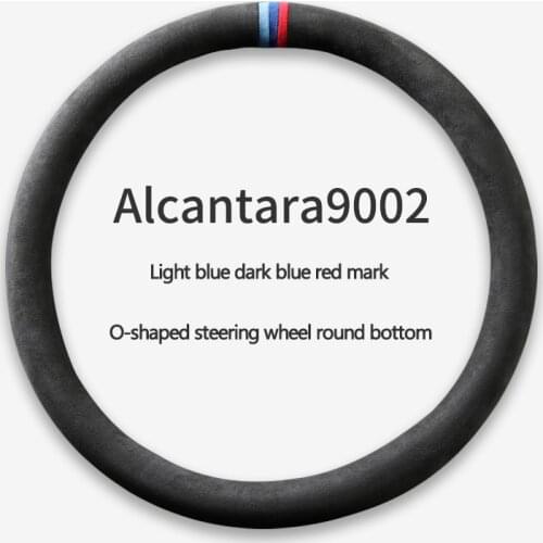 New Black Alcantara Car Steering Wheel Cover Anti Slip Steering Covers Suitable 37-38cm Car Decoratio Car Accessories
