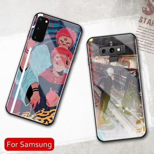 For Samsung A50 A60 A70 A31 A51 A71 A81 A91 4G 5G A50S A70S M40 M80S Glass Manga Shell Jujutsu Kaisen Anime Gojo Satoru Coque