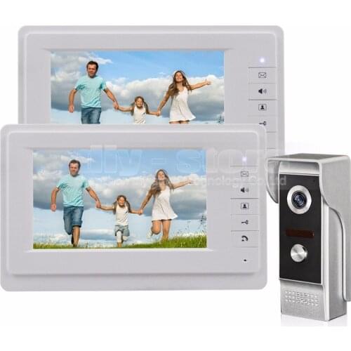 DIYSECUR 7 inch TFT Color LCD Display Video Door Phone Video Intercom Doorbell 700TVLine HD IR Night Vision Camera 1V2