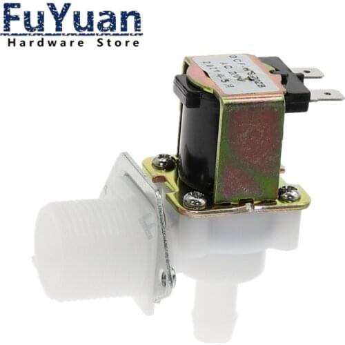 Lce Maker Solenoid Valve G3/4 Male Thread to 12mm Pipe Water Inlet Valve Plastic Air Conditioning Solenoid Valve 220V 24V 12V