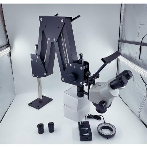 Free Shipping Jewelry Inspection Tools acrobat 7X-45X Microscope for Watch Making LED Light As Gift